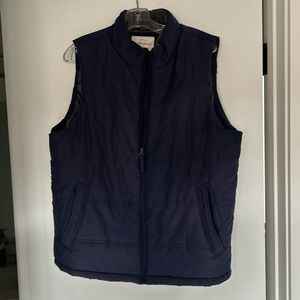 Weatherproof, navy blue puffer vest